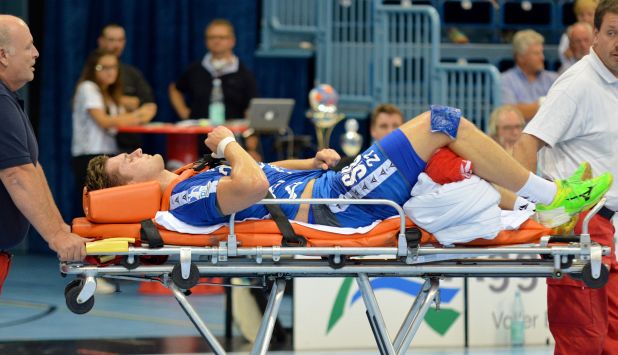 Andreas Heyme schied mit einer schweren Knieverletzung aus